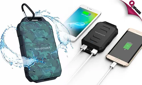 RAVPower Waterproof + Shockproof 10050mAh Power Bank!